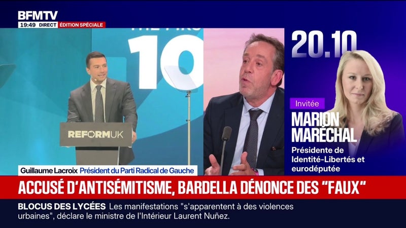 Écrits antisémites attribués à Jordan Bardella par Mediapart: "On ne peut pas être surpris de la polémique qui naît", réagit Guillaume Lacroix, président du Parti Radical de Gauche