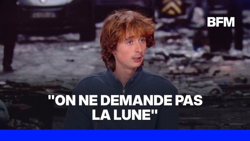 Mobilisation lycéenne: Marius Mesnil, cosecrétaire de l'Union syndicale des Lycéens, demande une "réponse politique, maintenant"