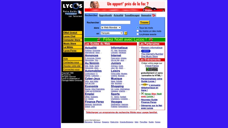 "Va chercher!": laminé par Google, le moteur de recherche culte des années 1990 Lycos ressuscite pour 35.300 euros