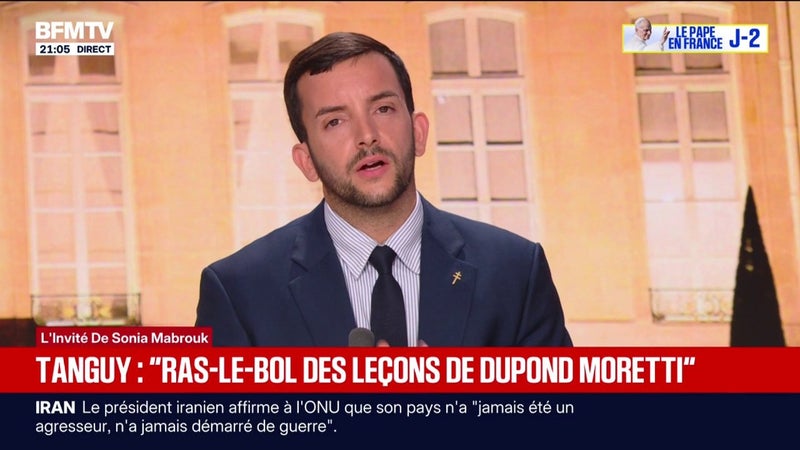 "Ras-le-bol des leçons de Dupond-Moretti", déclare Jean-Philippe Tanguy, député du Rassemblement national