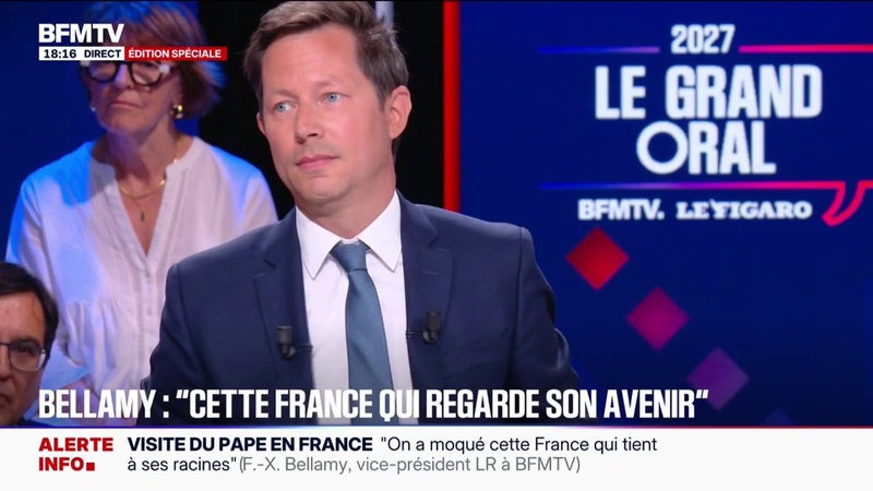 Léon XIV à Paris: "Oui j'ai communié" à la Concorde, déclare François-Xavier Bellamy, vice-président des Républicains