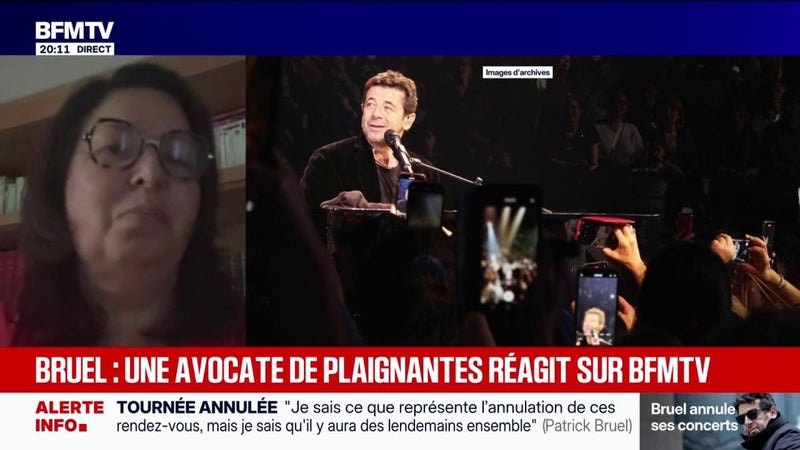 Tournée de Patrick Bruel annulée: "Je suis relativement satisfaite pour mes clientes qui vivaient très mal cette tournée", explique l'avocate de plusieurs victimes présumées