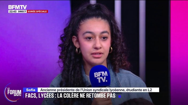 FORUM BFMTV - "Il y a une sélection raciste qui est faite" sur Parcoursup, estime Sofia, ancienne présidente de l’Union Syndicale Lycéenne