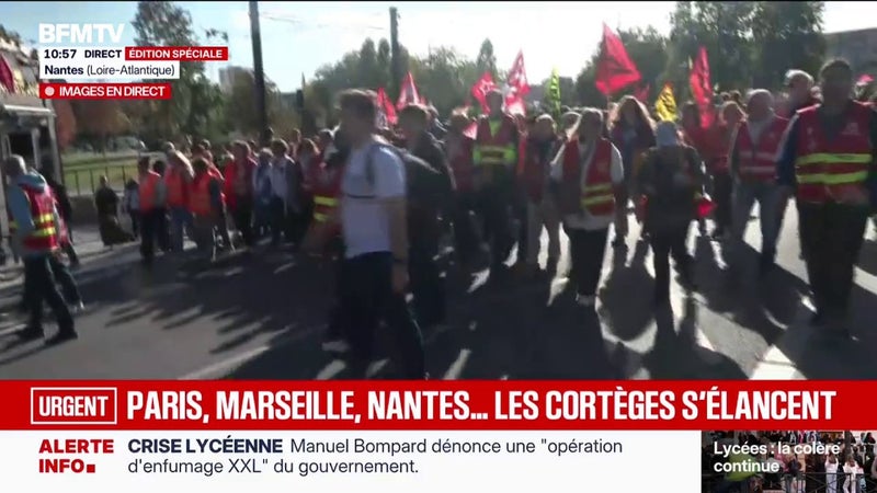 Colère des lycéens: un cortège s'élance à Nantes