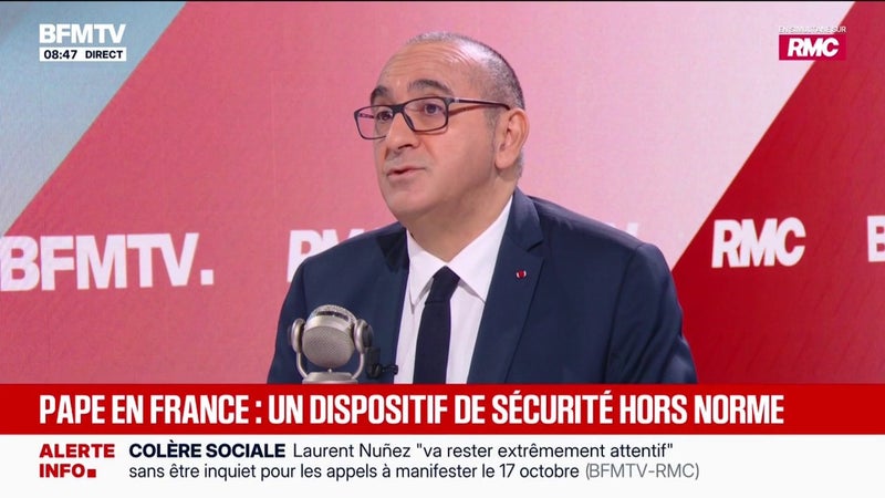 Visite du pape en France: Laurent Nuñez, ministre de l’Intérieur, évoque "un très gros dispositif" de sécurité