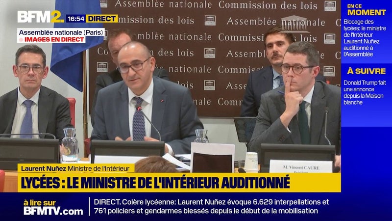 Colère lycéenne: "On ne peut pas dire que le chaos règne en France", estime Laurent Nuñez
