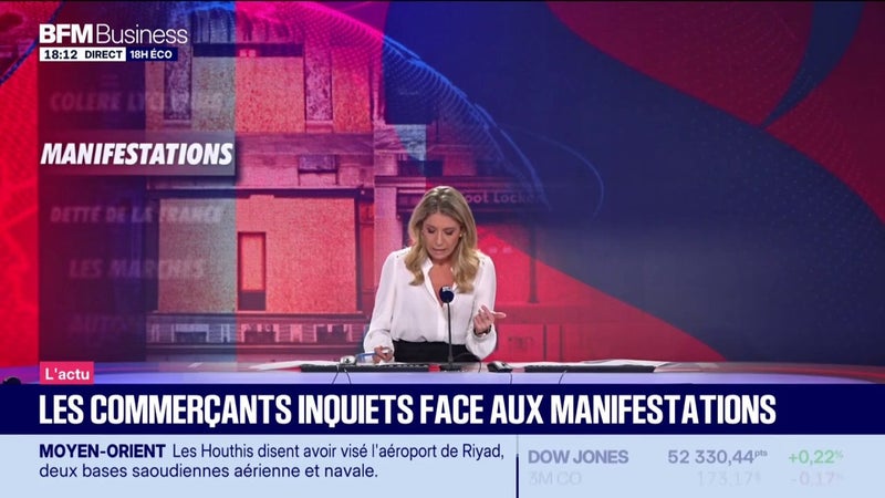 La crainte des commerçants face aux manifestations