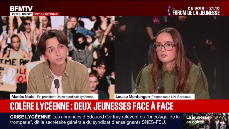 Mobilisation lycéenne et étudiante: "Depuis des dizaines d'années on investit de moins en moins dans l'enseignement supérieur", dénonce Manès Nadel, ex-président de l'Union syndicale lycéenne