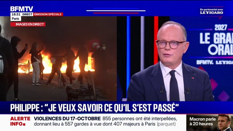 "Dans notre utilisation de la force face aux pilleurs, nous pouvons aller plus loin", affirme Édouard Philippe, candidat Horizons à la présidentielle