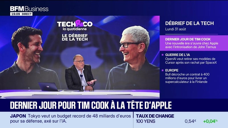 Dernier jour pour Tim Cook à la tête d'Apple - 31/08