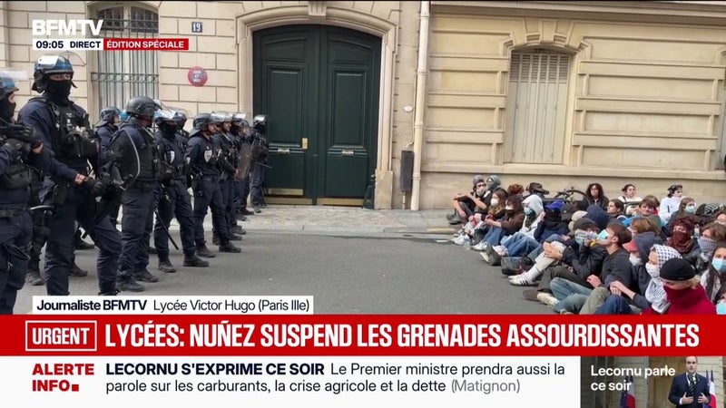 Laurent Nuñez annonce suspendre l'utilisation des grenades assourdissantes "dans le cadre du mouvement lycéen"