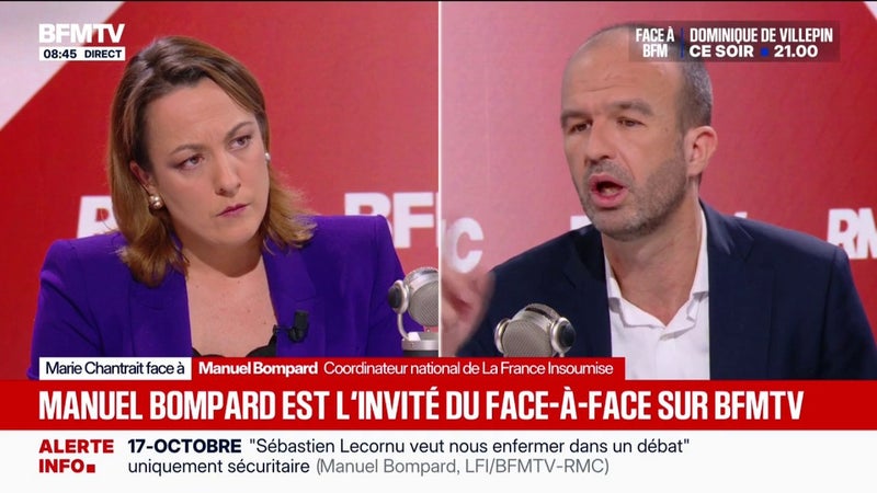 Manuel Bompard, coordinateur national de LFI: "Le traitement judiciaire de ce qu'il s'est passé samedi dernier ressemble de plus en plus à une justice collective et expéditive"