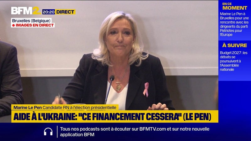 Richard Ferrand "doit quitter la tête du Conseil constitutionnel", estime Marine Le Pen, candidate RN à l'élection présidentielle