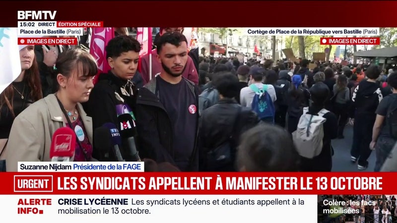 Mobilisation étudiante et lycéenne: "On attend à être reçu par Sébastien Lecornu", demande Suzanne Nijdam, présidente de la FAGE