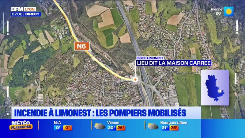 Un incendie dans une entreprise de valorisation des déchets à Limonest