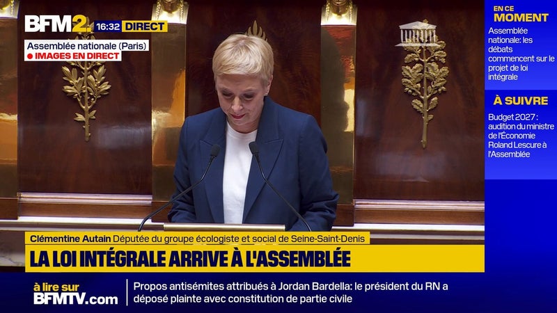 Violences sexuelles: la vive émotion de Clémentine Autain à la tribune de l'Assemblée nationale