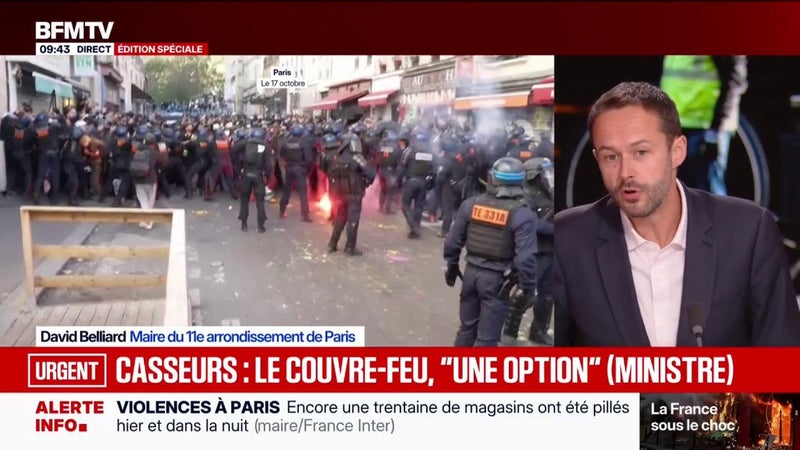 Violences à Paris: "Ces émeutes qui ont eu lieu sont liées à un certain nombre de causes, d'abord politiques", estime David Belliard, maire du 11e arrondissement de Paris