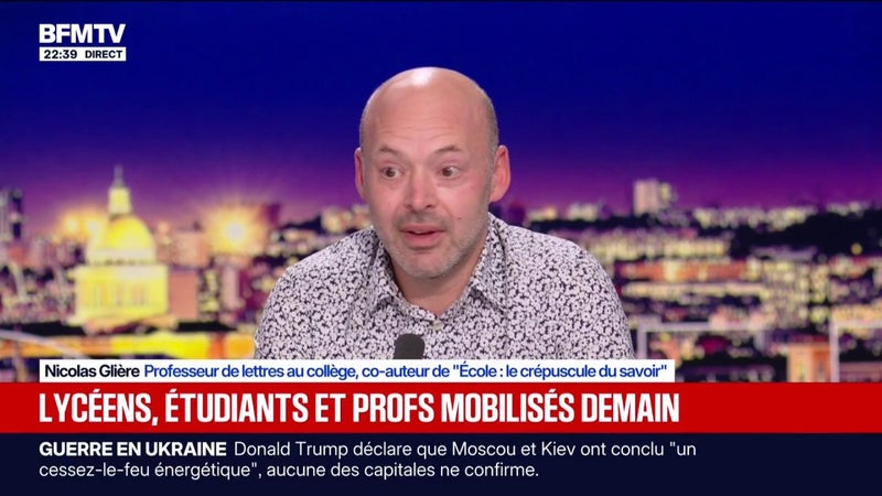 Colère lycéenne: "Un pouvoir qui, depuis près de 40 ans, n'écoute pas les revendications des professeurs et des étudiants", dénonce Nicolas Glière, professeur des lettres au collège