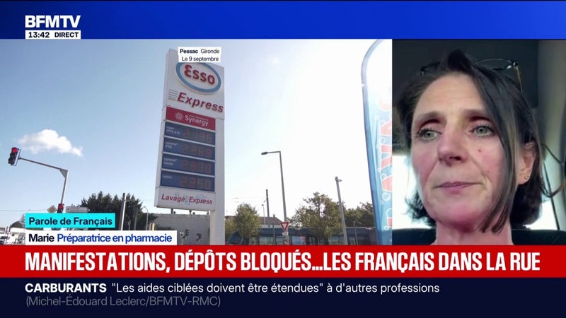 Hausse des prix du carburant: "Si le gouvernement ne fait pas quelque chose, ça risque de faire mal", estime Marie, préparatrice en pharmacie