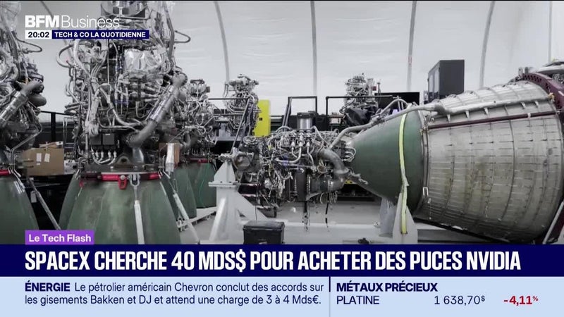 Le Tech Flash : SpaceX cherche 40 milliards de dollars pour acheter des puces Nvidia, par Léa Benaim - 07/10