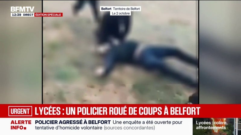ATTENTION IMAGES VIOLENTES - Un policier haut gradé en civil roué de coups à Belfort