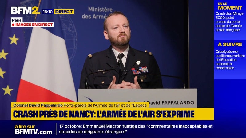 Crash d'un Mirage 2000 près de Nancy: les recherches sont toujours en cours