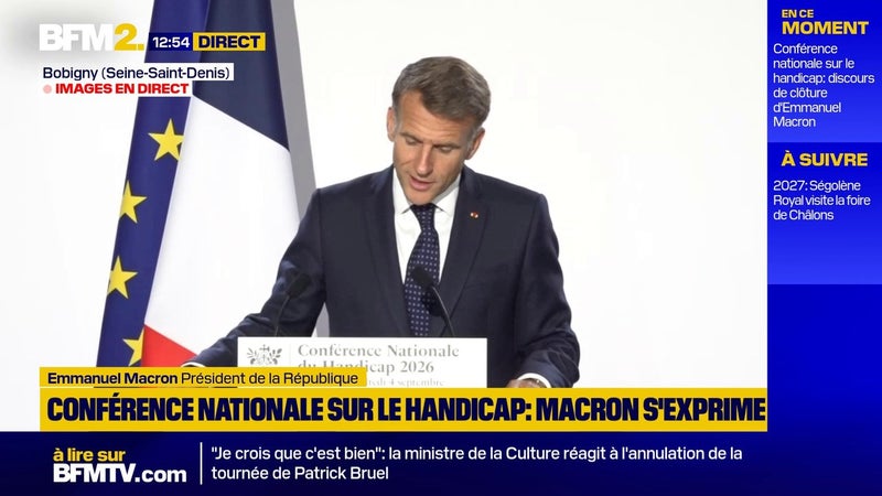 "Se déplacer relève du parcours d'obstacle": Emmanuel Macron veut faciliter l'accessibilité des personnes en situation de handicap