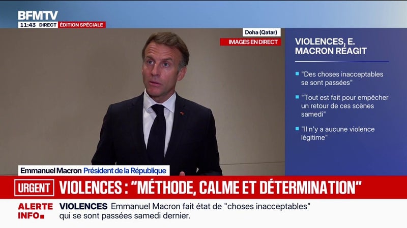17 octobre: "Il n'y a pas d'ingérences étrangères visibles dans les évènements", annonce Emmanuel Macron, qui évoque plutôt une "manipulation étrangère de l'information"