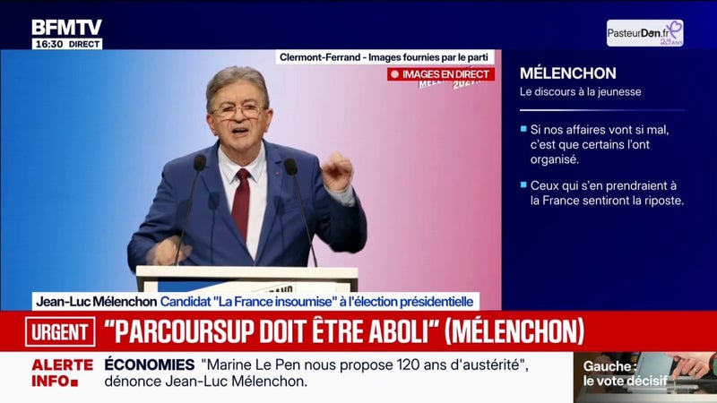 Jean-Luc Mélenchon, candidat LFI à la présidentielle: "Il nous faut le droit de vote à 16 ans"
