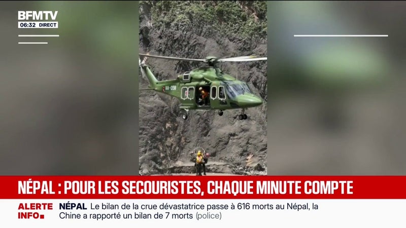 Crue au Népal: la course contre la montre des secouristes pour tenter de retrouver des survivants