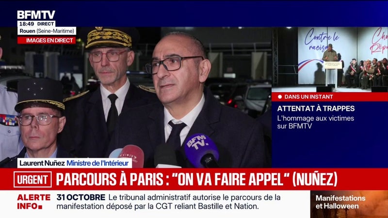 Grenade lancée près d'enfants à Rouen: "Pour moi, l'action était proportionnée", affirme Laurent Nuñez qui exprime ses regrets envers la mère de famille