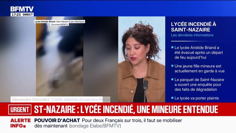 Incendie dans un lycée à Saint-Nazaire: une lycéenne interpellée et placée en garde à vue