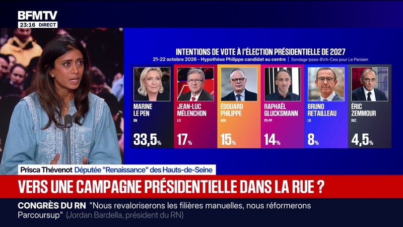 Présidentielle 2027: "On le voit sondage après sondage que le RN et LFI s'installent dans un duel de second tour", dénonce Prisca Thévenot, députée Renaissance