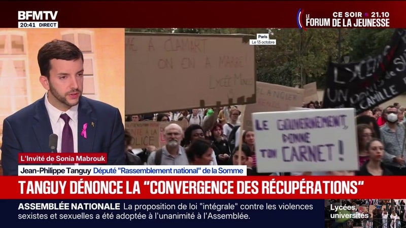 Appel à manifester du 17 octobre: "Les hommes et femmes politiques n'ont pas à récupérer des mouvements qui les dépassent", estime Jean-Philippe Tanguy, député RN