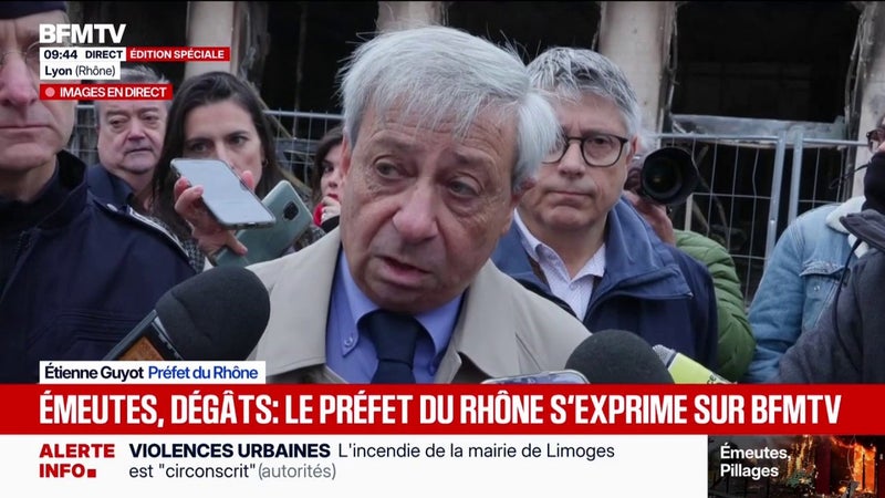 Manifestations du 17 octobre: Étienne Guyot, préfet du Rhône, annonce "100 blessés" parmi "les forces de sécurité" et "160 interpellations" à Lyon