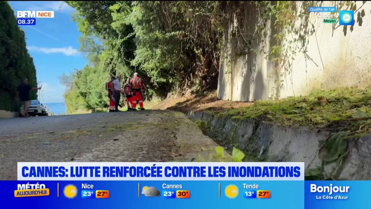 Cannes se prépare face au risque d'inondation en nettoyant ses vallons et voies d'évacuation