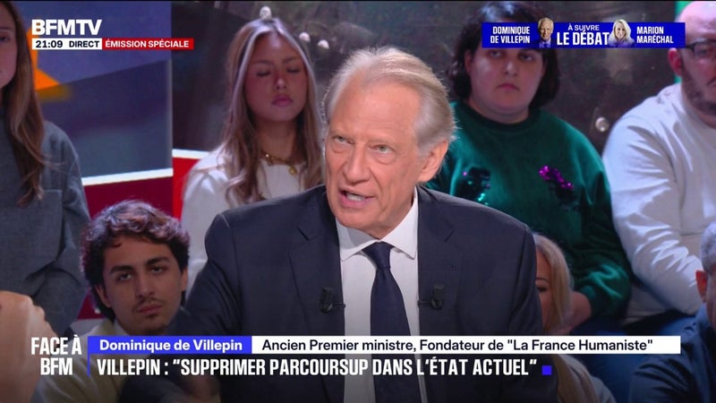 Mouvement lycéen: Dominique de Villepin, ancien Premier ministre, propose de "supprimer Parcoursup dans l'état actuel"