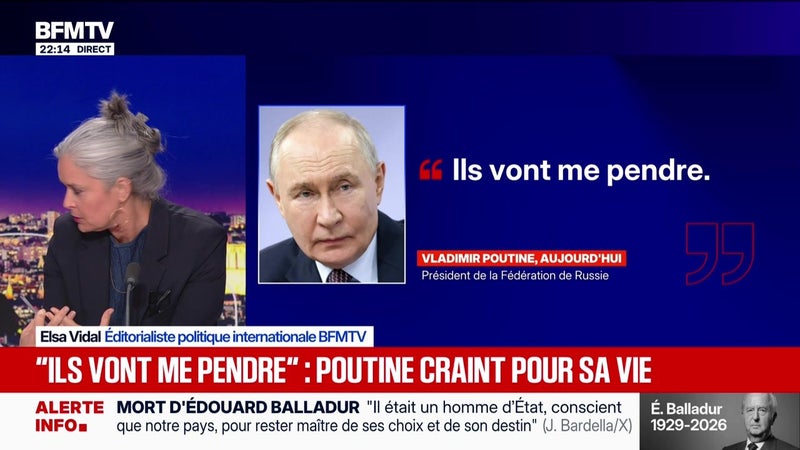 "Il vont me prendre" : Poutine craint pour sa vie - 31/08