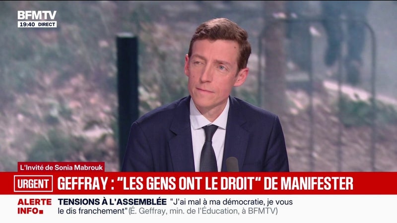 Parcoursup: "Ceux qui veulent abroger maintenant laissent les élèves le bec dans l'eau", lance Édouard Geffray, ministre de l'Éducation nationale