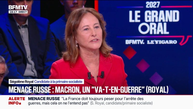 Menace russe: "Emmanuel Macron fait peur aux gens", affirme Ségolène Royal, candidate à la primaire socialiste