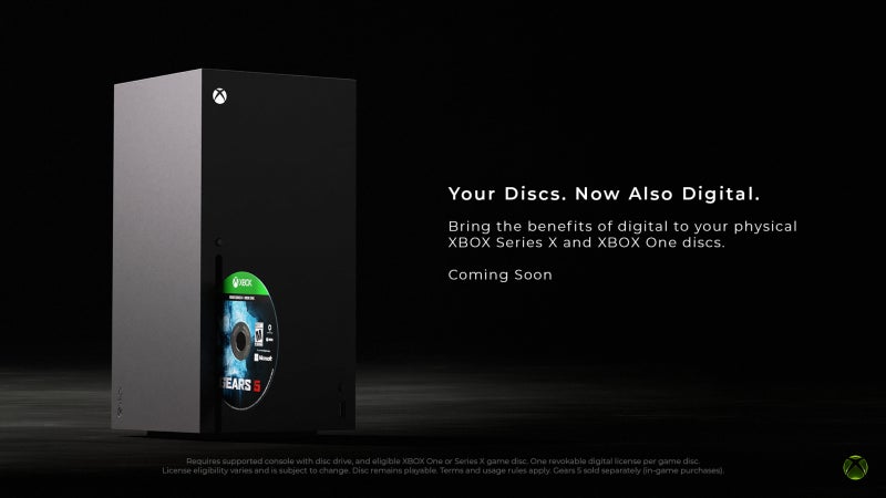 Les jeux en disque pourront être récupérés sans surcoût au format numérique sur Xbox