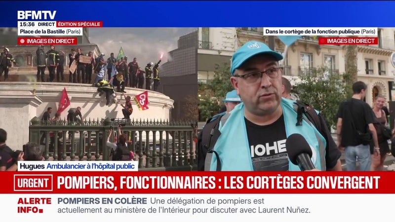 Grève nationale: "Il faut vraiment qu'on soit entendus", affirme cet ambulancier à l'hôpital public