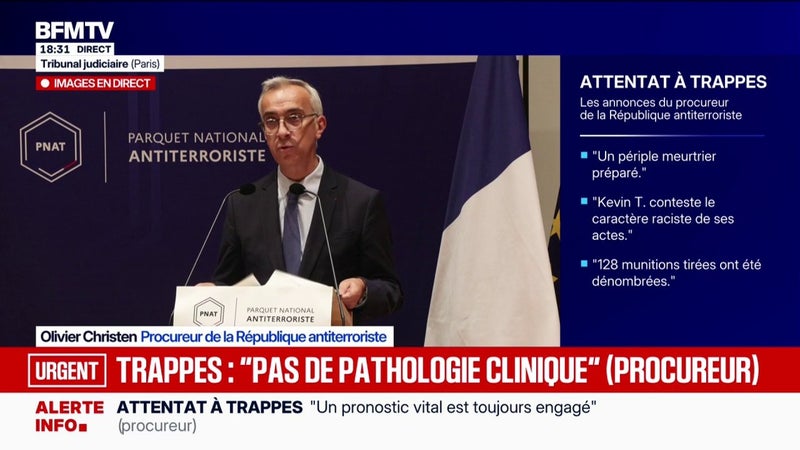 Attentat à Trappes: la garde à vue de Kevin T. a repris "ce 26 octobre à 14h46", assure le procureur de la République antiterroriste