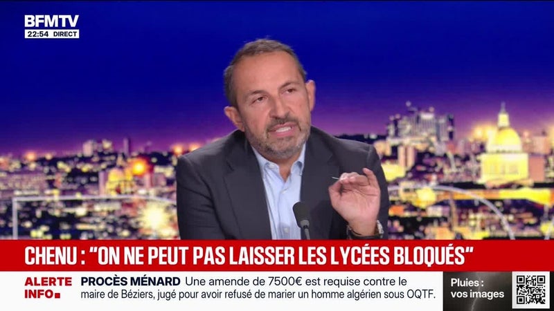 Chenu : "On ne peut pas laisser les lycées bloqués" - 30/09