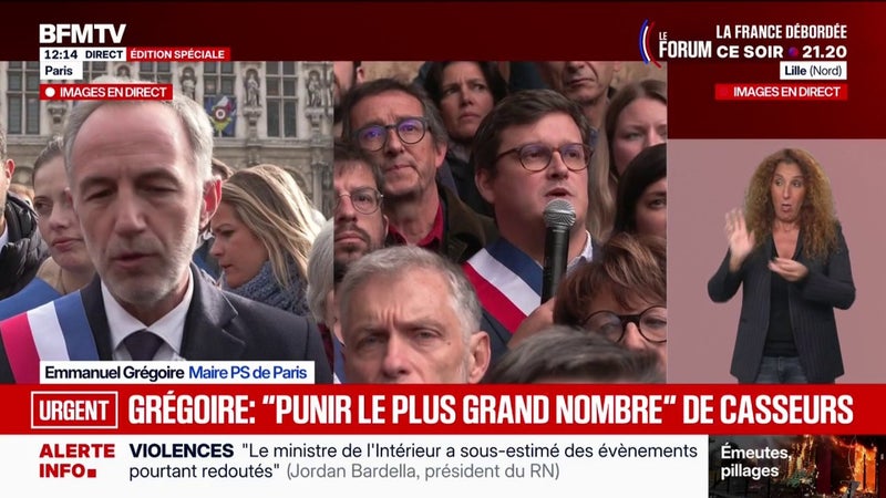 "Quand Paris ne va pas bien, c'est la France qui ne va pas bien", affirme Emmanuel Grégoire