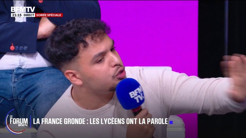 FORUM BFMTV - Crise lycéenne: "La dignité de la jeunesse n'est pas respectée", estime Iliès, étudiant en M2 à Paris I Panthéon Sorbonne et militant anti-raciste