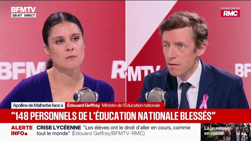 Affiche de LFI visant un proviseur: Édouard Geffray, ministre de l’Éducation nationale, dénonce un visuel "hallucinant", depuis retiré par le parti