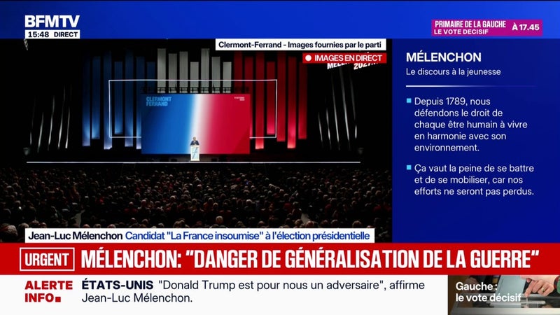 "Ce n'est pas un projet": Jean-Luc Mélenchon, candidat LFI à la présidentielle, sur la proposition d'Édouard Philippe de verser 350 euros d’allocations dès le premier enfant