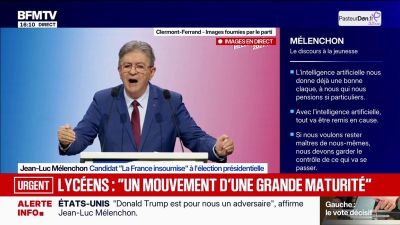 Jean-Luc Mélenchon, candidat LFI à la présidentielle: "Ce n'est pas par hasard que les établissements d'enseignements secondaires se trouvent dans cet état, cela a été organisé méthodiquement pendant plus de 15 ans"