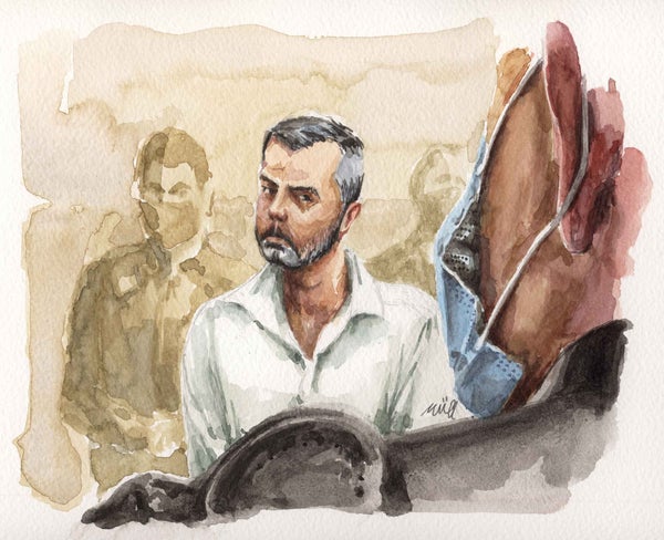 Dessin de Zziigg lors du procès de Nordahl Lelandais